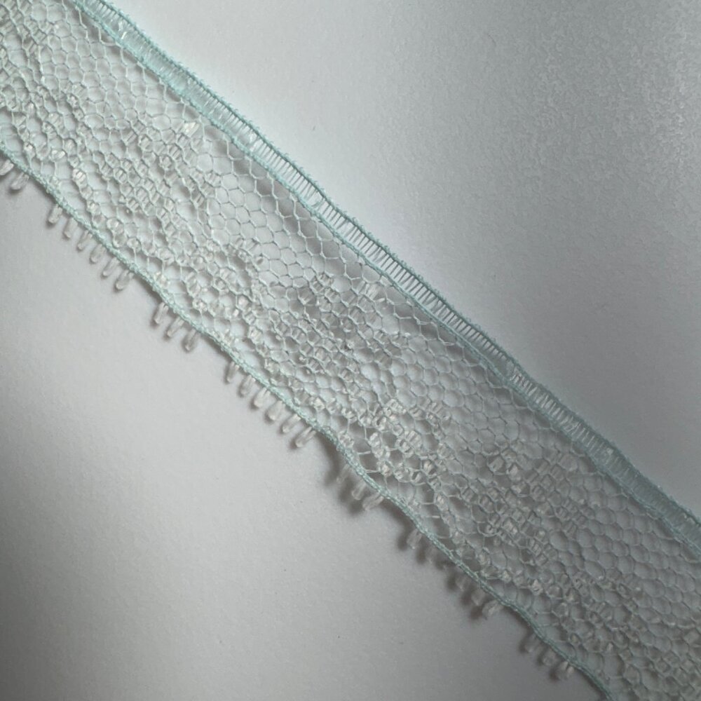 10 yards Delicate Lace Trim in Light Blue 3/4” wide yardage available #33B